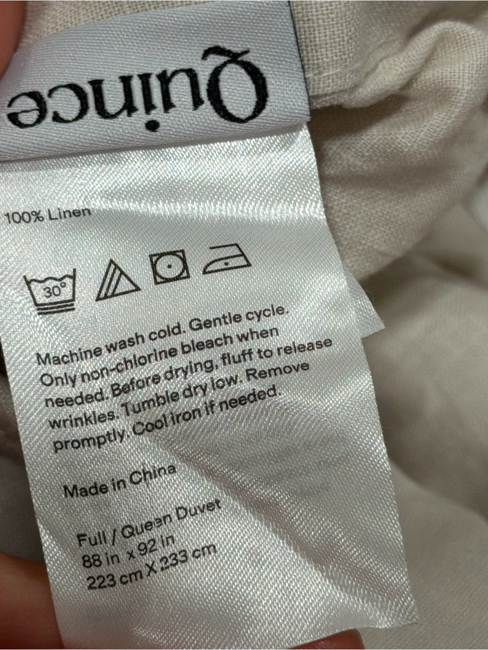 New! QUINCE European Linen Duvet Sand Full/ Queen 9924 - Picture 2 of 12
